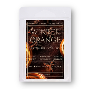 Interluxe Duftwachs - Winterorange Duftwachswürfel aus pflanzlichem Wachs mit tollem Orangenduft für Weihnachten