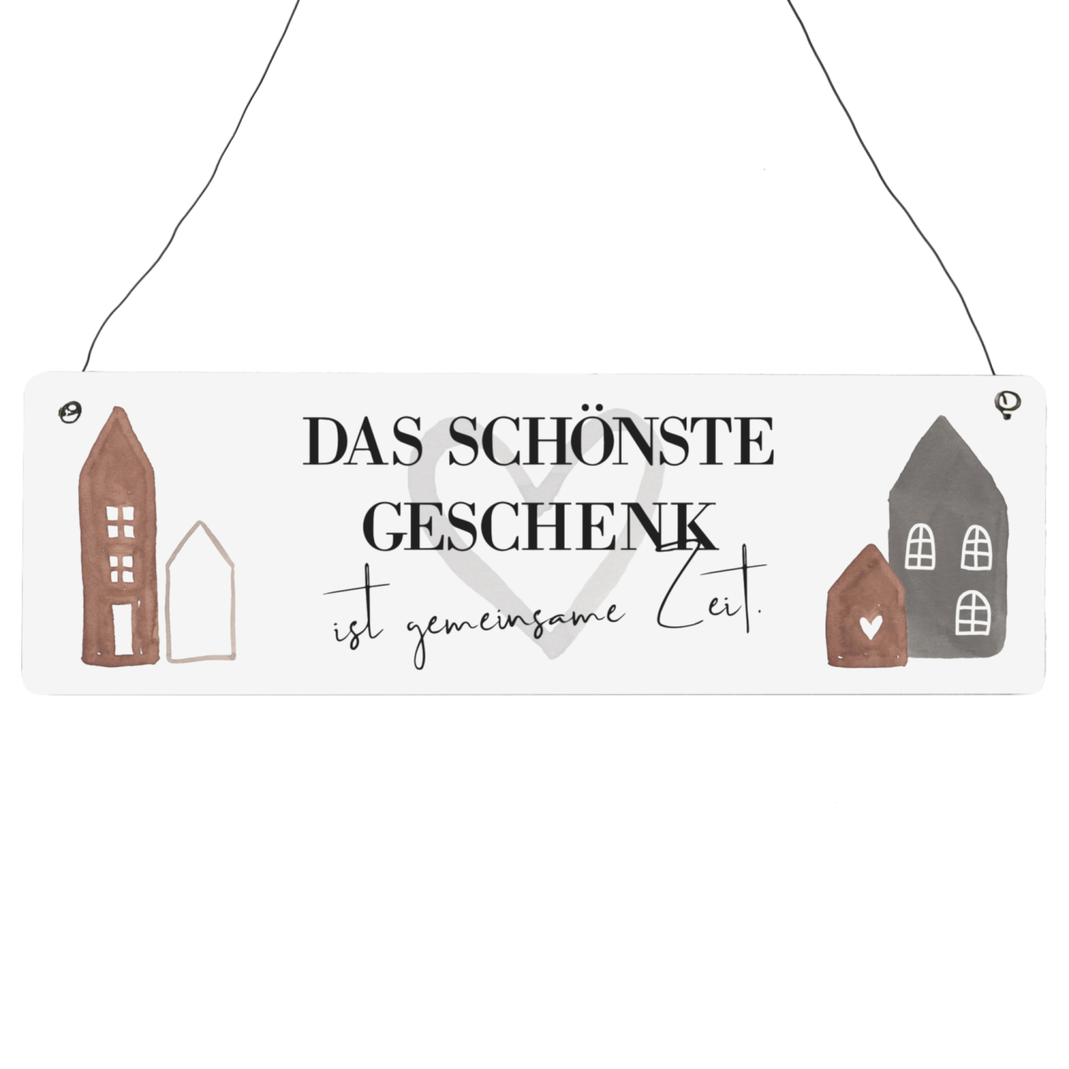 Interluxe Schild Holzschild - Das schönste Geschenk ist gemeinsame Ze