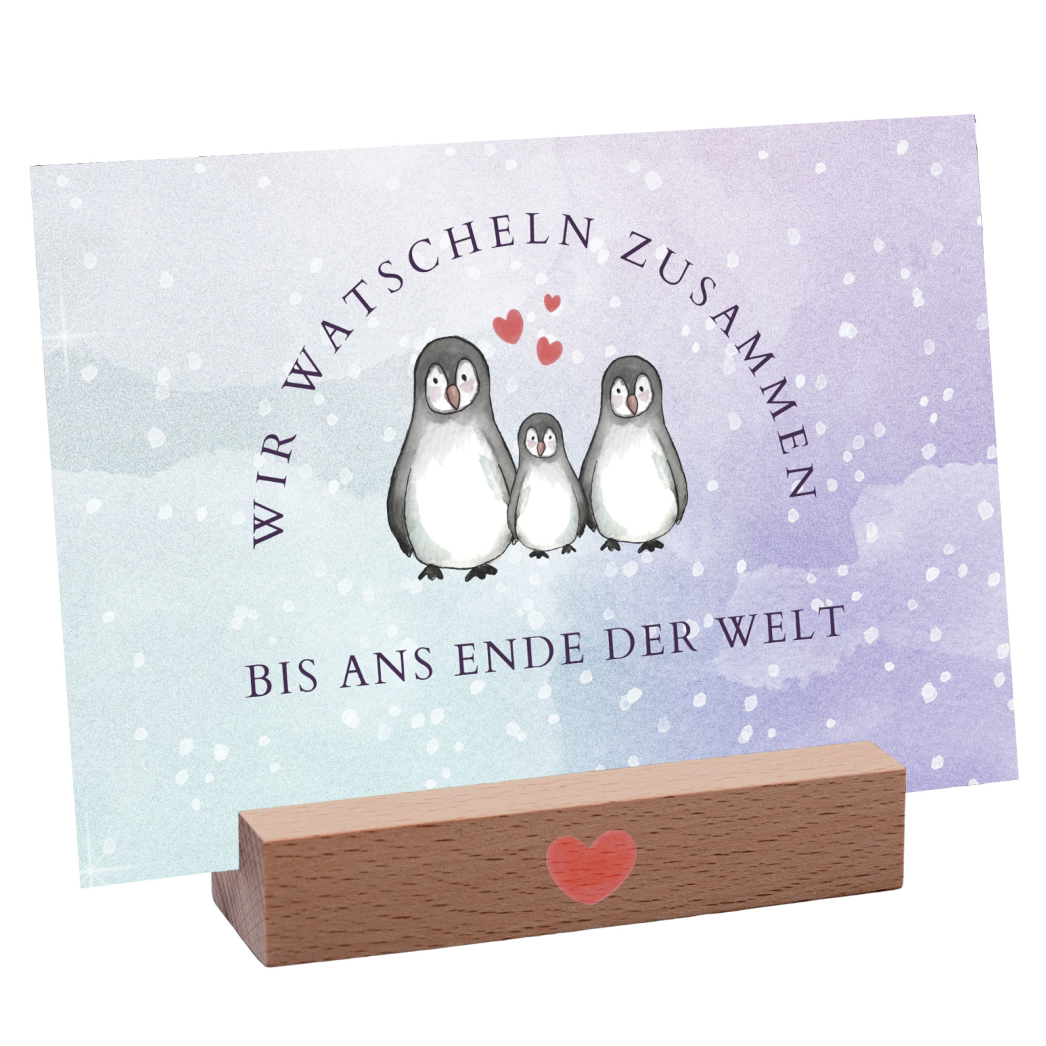 Interluxe Karte mit Kartenhalter - Wir watscheln zusammen