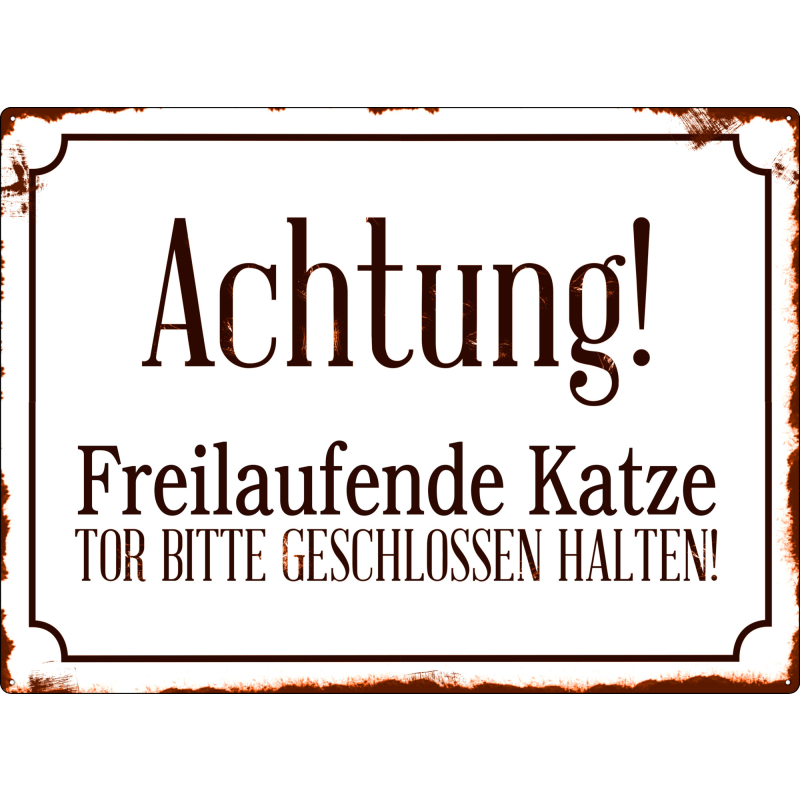 Nanyuk Metall-Warnschild „Border Collie“ – 30,5 X 20 Cm, Aluminium, Hundeschild