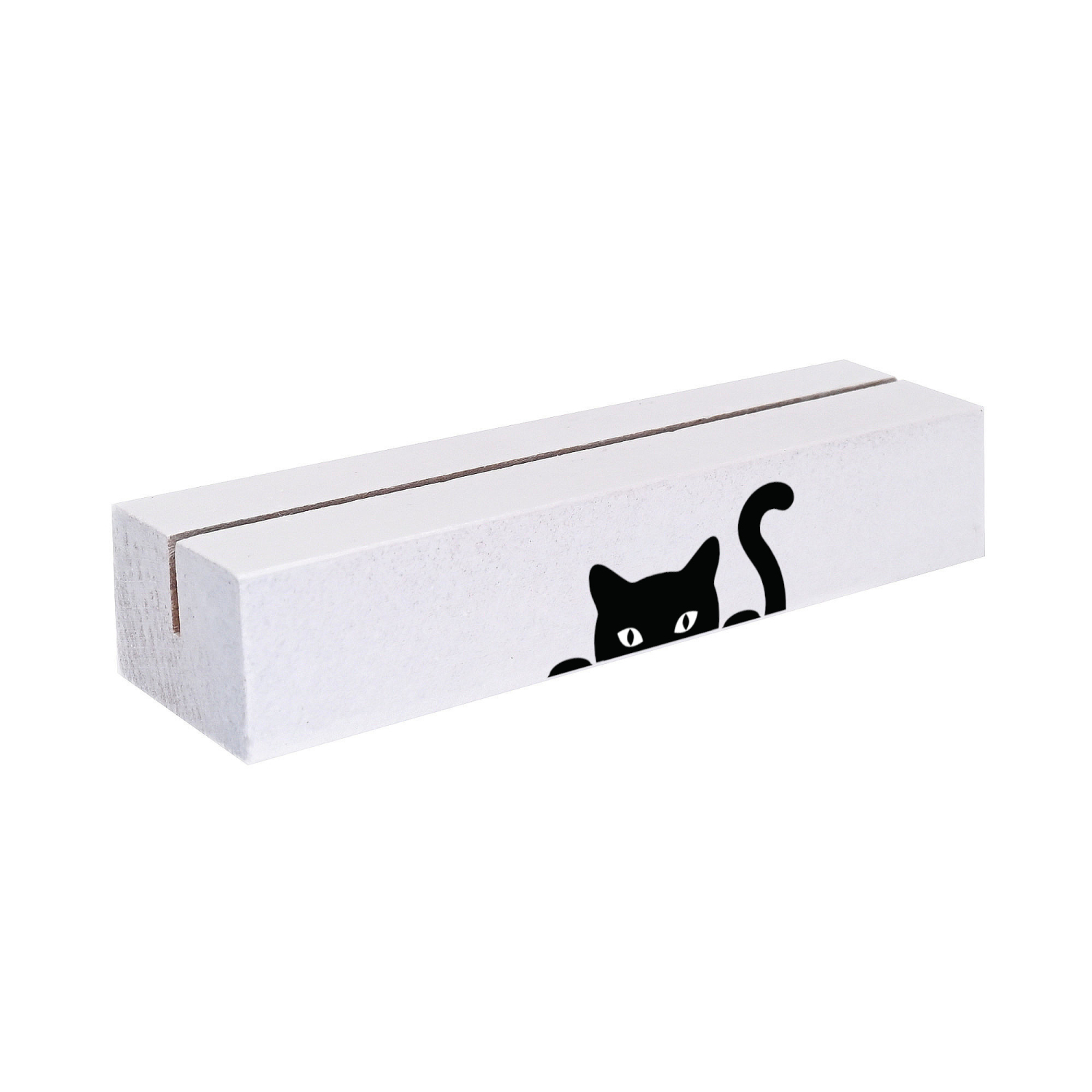 Interluxe Kartenhalter - Katze Silhouette - WEISS
