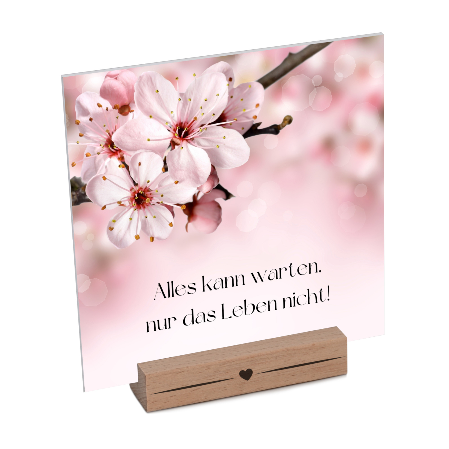 Interluxe Schild mit Aufsteller - Alles kann warten nur das Leben nicht