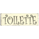 METALLSCHILD Shabby Blechschild Vintage TOILETTE GELB Bad WC Gäste WC Türschild