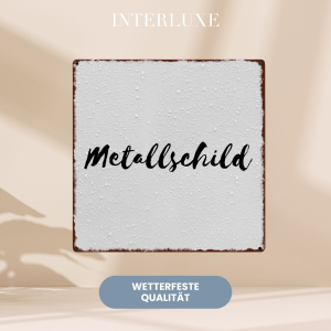 Interluxe Schild 300x220mm Metallschild  Wandschild - Dorfleben ist...
