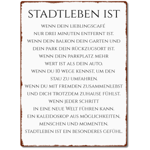Interluxe Schild 300x220mm Metallschild  Wandschild -...