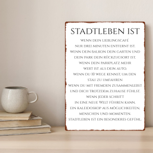 Interluxe Schild 300x220mm Metallschild  Wandschild -...