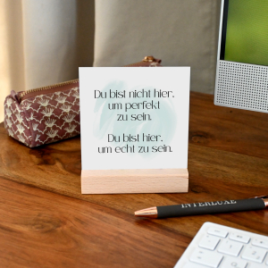 Interluxe Schild mit Aufsteller 10x10cm - Du bist nicht...