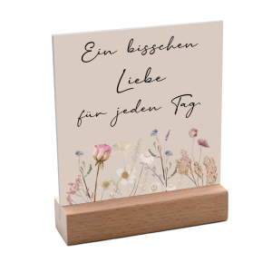 Interluxe Schild mit Aufsteller 10x10cm - Ein bisschen...