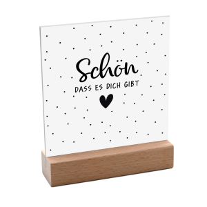 Interluxe Schild mit Aufsteller 10x10cm -  Schön...