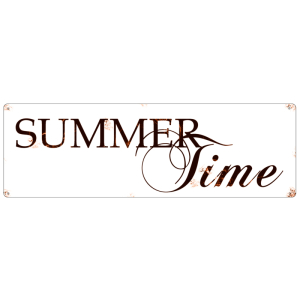 METALLSCHILD Shabby Blechschild Vintage SUMMER TIME...