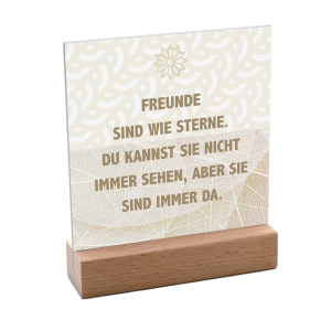 Interluxe Schild mit Aufsteller 10x10cm - Freunde sind...