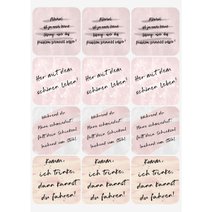 12 Stück Untersetzer für Gläser -...