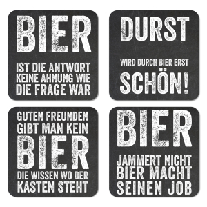 Magnetische Untersetzer 4er Set - Bier