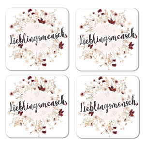 Magnetische Untersetzer 4er Set - Lieblingsmensch