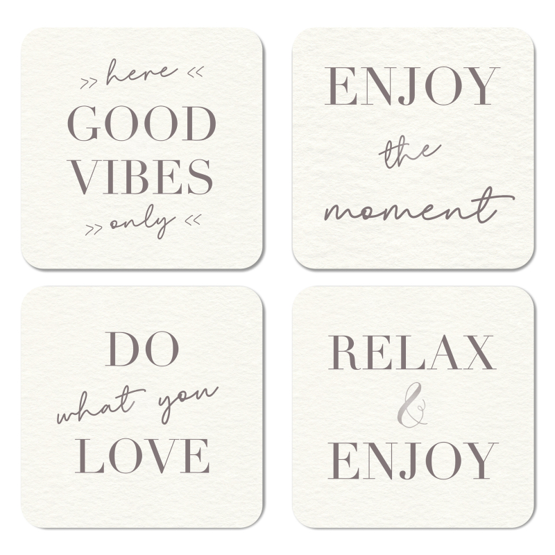 Magnetische Untersetzer 4er Set - Relax