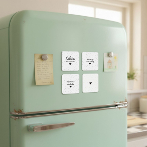 Magnetische Untersetzer 4er Set - Schön dass es dich...