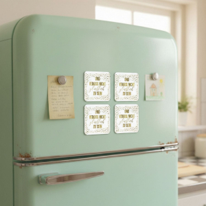 Magnetische Untersetzer 4er Set - Schön dass es dich...