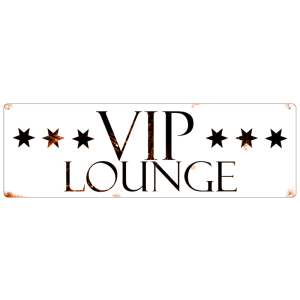 METALLSCHILD Shabby Blechschild VIP LOUNGE Vintage Türschild Bar Club
