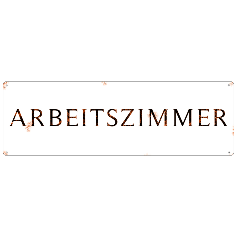 METALLSCHILD Shabby Blechschild Türschild TIMELESS ARBEITSZIMMER Büro Office