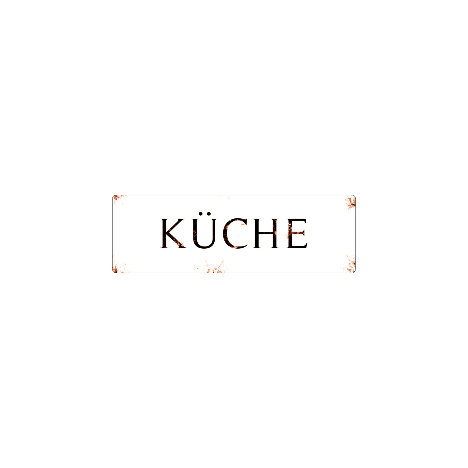 METALLSCHILD Blechschild Türschild TIMELESS KÜCHE Shabby Vintage Retro