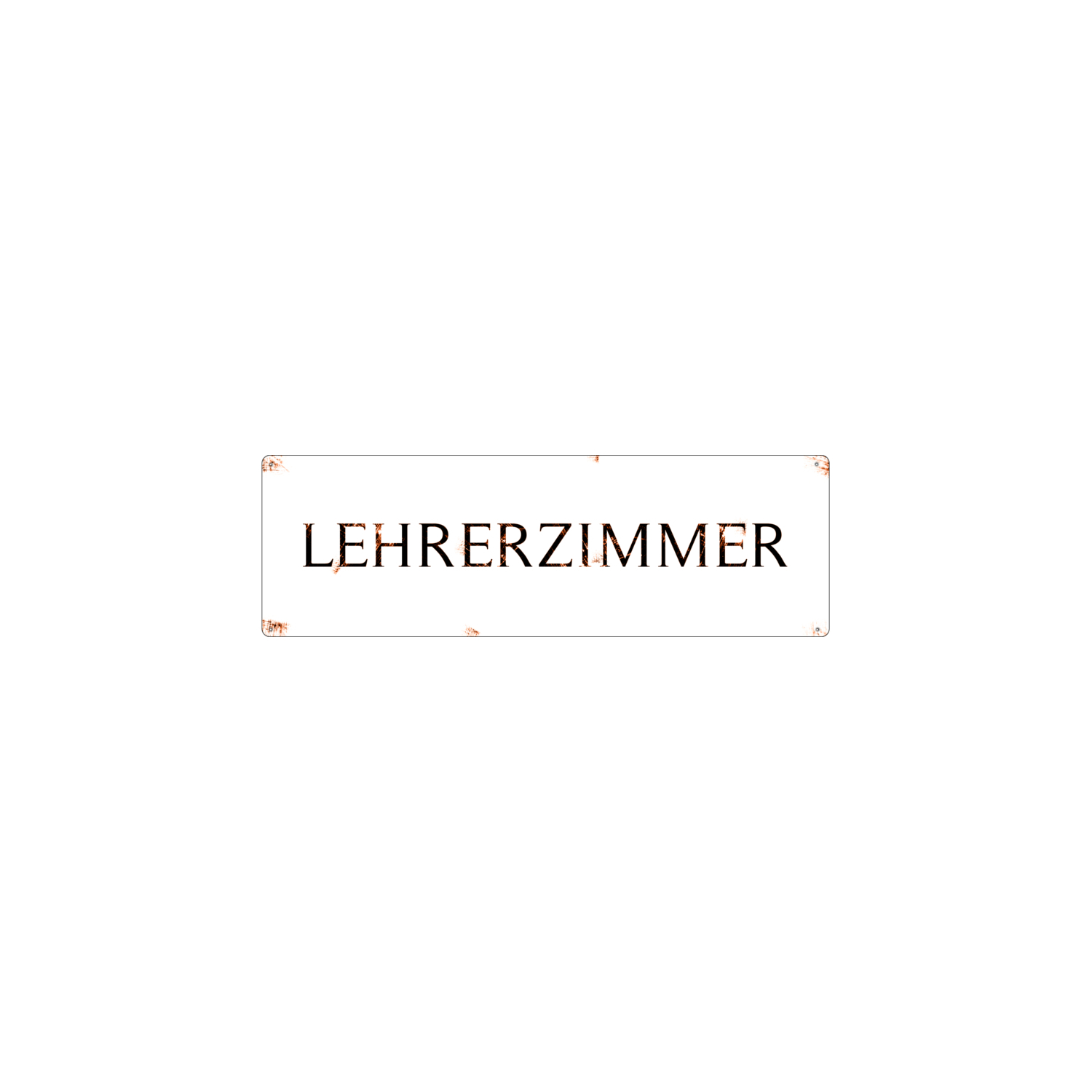 METALLSCHILD Blechschild Türschild TIMELESS LEHRERZIMMER Shabby Vintage Retro