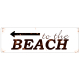 METALLSCHILD Shabby Blechschild TO THE BEACH [PFEIL LINKS] Strand See Dekoschild