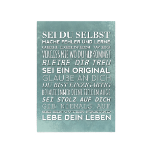 42x30cm Shabby Dekoschild Holzschild SEI DU SELBST Motivational Geschenk