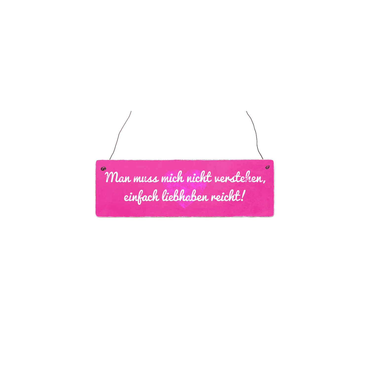 Shabby Dekoschild Holzschild Türschild MAN MUSS MICH NICHT VERSTEHEN Geschenk