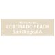 METALLSCHILD Shabby Vintage Blechschild CORONADO BEACH Amerika USA San Diego