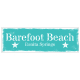 METALLSCHILD Vintage Blechschild BAREFOOT BEACH amerikanischer Landhausstil