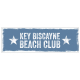 METALLSCHILD Vintage Blechschild KEY BISCAYNE BEACH CLUB Dekoschild maritim USA