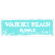 METALLSCHILD Vintage Blechschild WAIKIKI BEACH HAWAII Dekoschild maritimer Stil