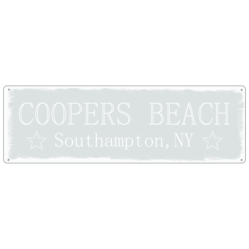 METALLSCHILD Vintage Blechschild COOPERS BEACH Hamptons-Stil  Landhaus amerikanisch