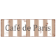 Retro METALLSCHILD Shabby Blechschild CAFE DE PARIS Dekoschild Küche Frankreich
