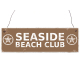 Holzschild Shabby Vintage Dekoschild SEASIDE BEACH CLUB Strand Strandhaus See