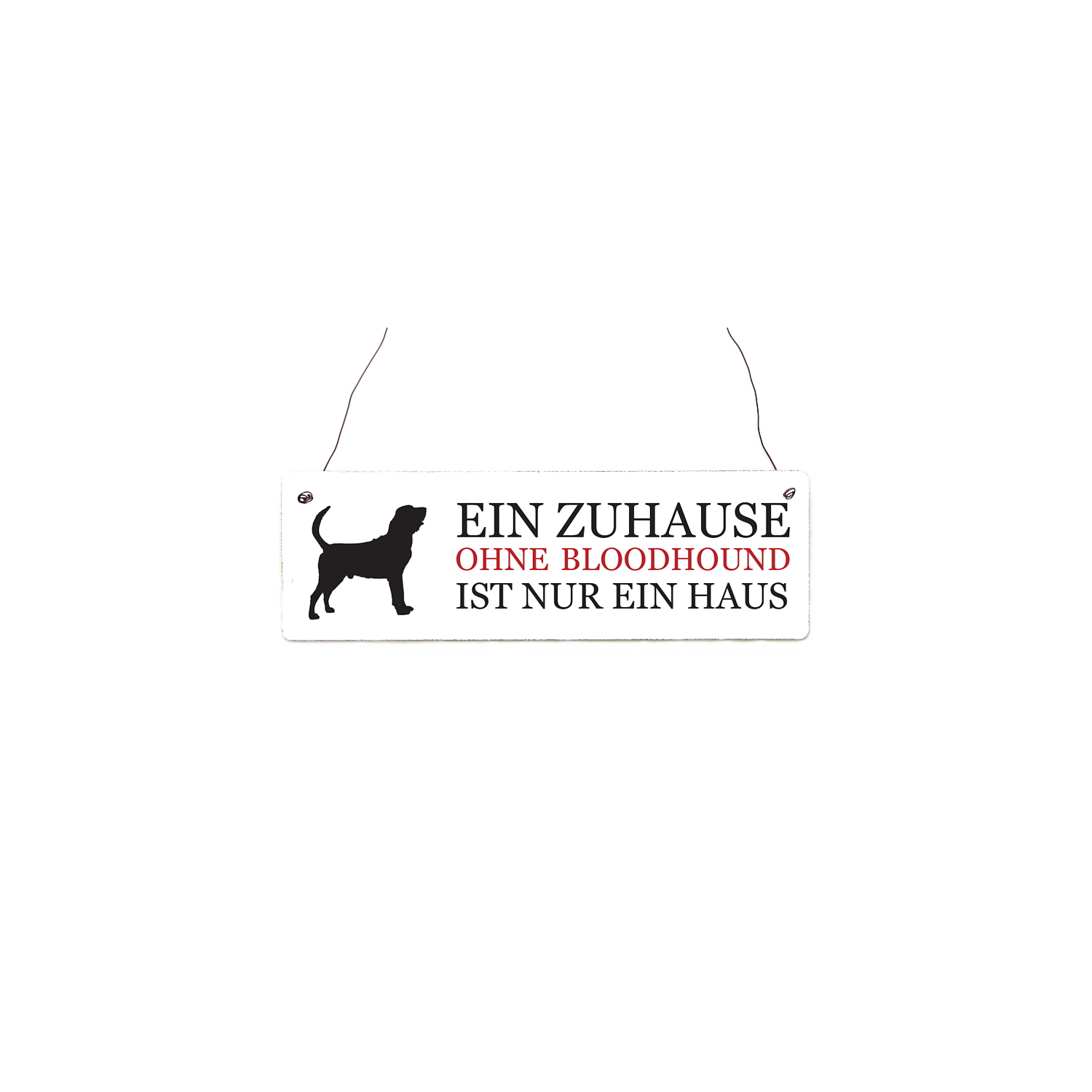 Hundewarnschild 'Caution Area' Im Vintage-Look – 12,7 X 25,4 Cm, Aus MDF, Mit Leinenseil Zum Aufhängen