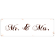 METALLSCHILD Shabby Vintage Blechschild MR. & MRS. Dekoschild Hochzeit