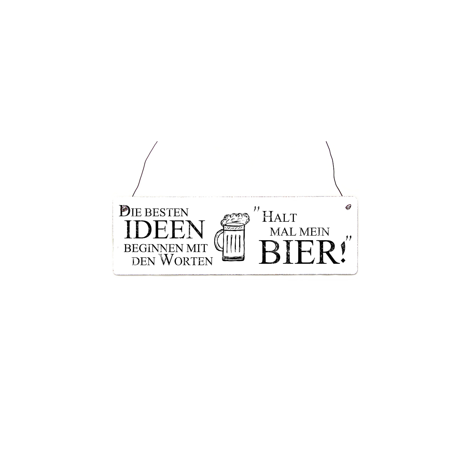 Shabby Vintage Holzschild Türschild DIE BESTEN IDEEN Bier Dekoschild Geschenk