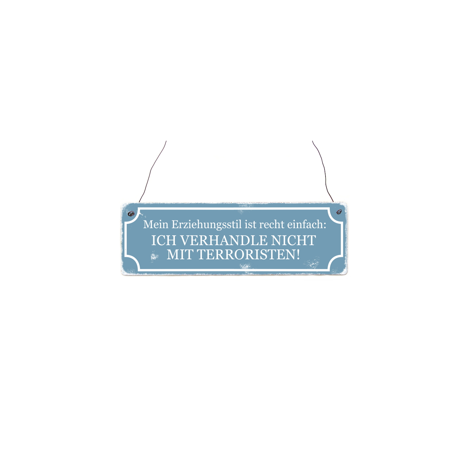 Holzschild Shabby Chic Vintage Türschild MEIN ERZIEHUNGSSTIL Dekoschild Geschenk