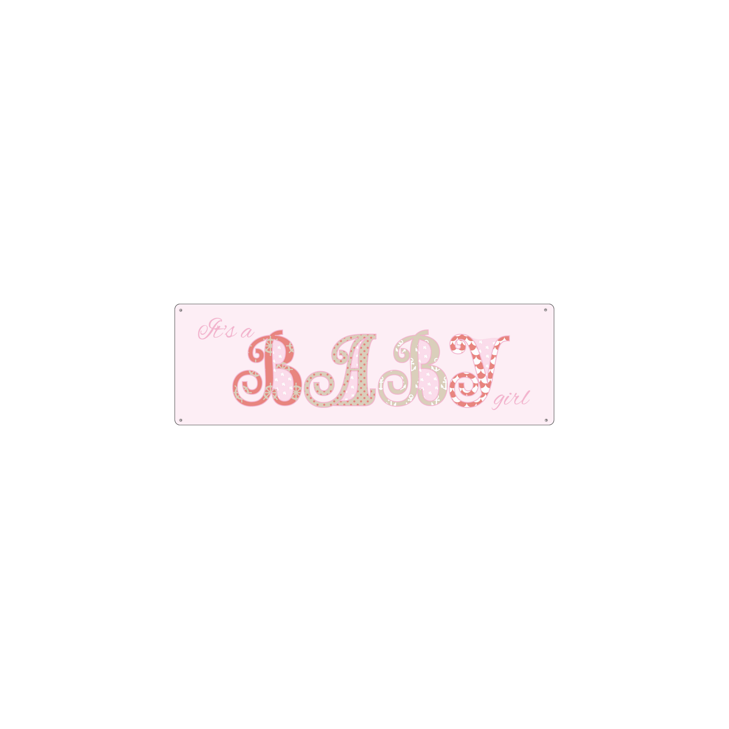 Blechschild METALLSCHILD Türschild BABY MÄDCHEN Kinderzimmer Geschenk Geburt