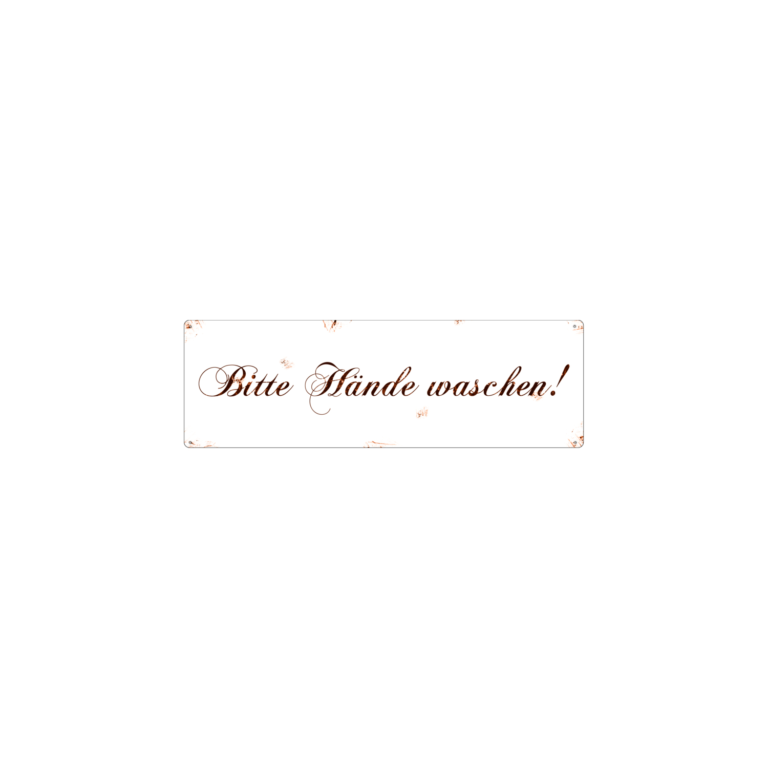 METALLSCHILD Shabby Vintage Blechschild BITTE HÄNDE WASCHEN! Bad Waschbecken