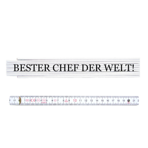 ZOLLSTOCK Metermaß Spruch BESTER CHEF DER WELT...