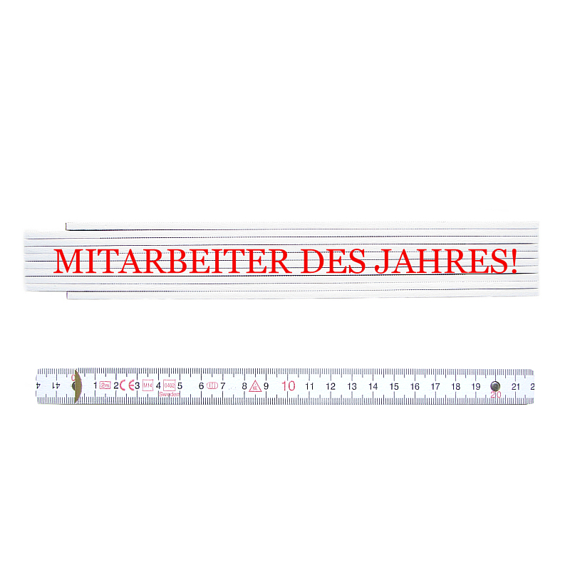 ZOLLSTOCK Metermaß Spruch MITARBEITER DES JAHRES Meterstab Geschenk