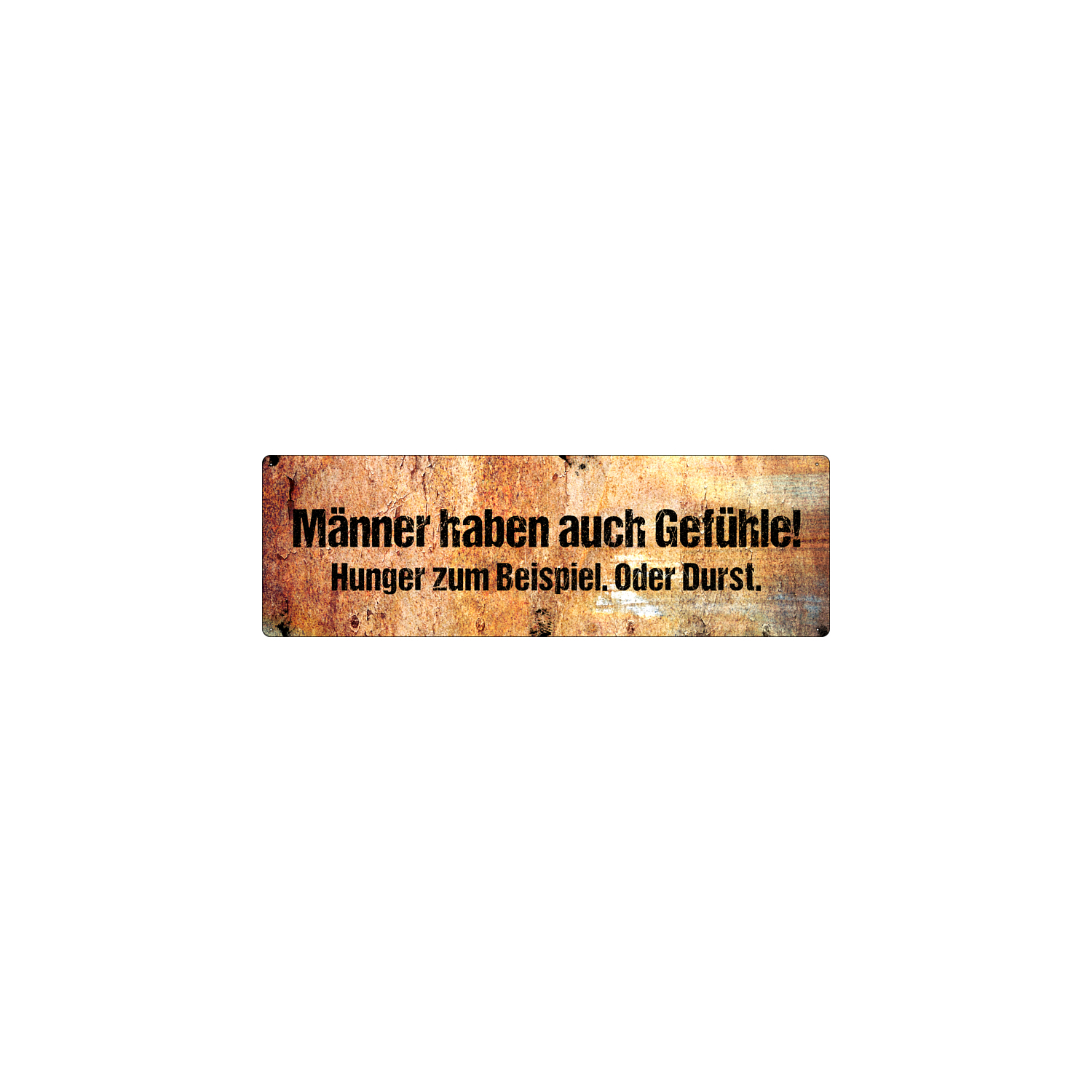 METALLSCHILD Blechschild Vintage Schild MÄNNER HABEN AUCH GEFÜHLE Dekoschild