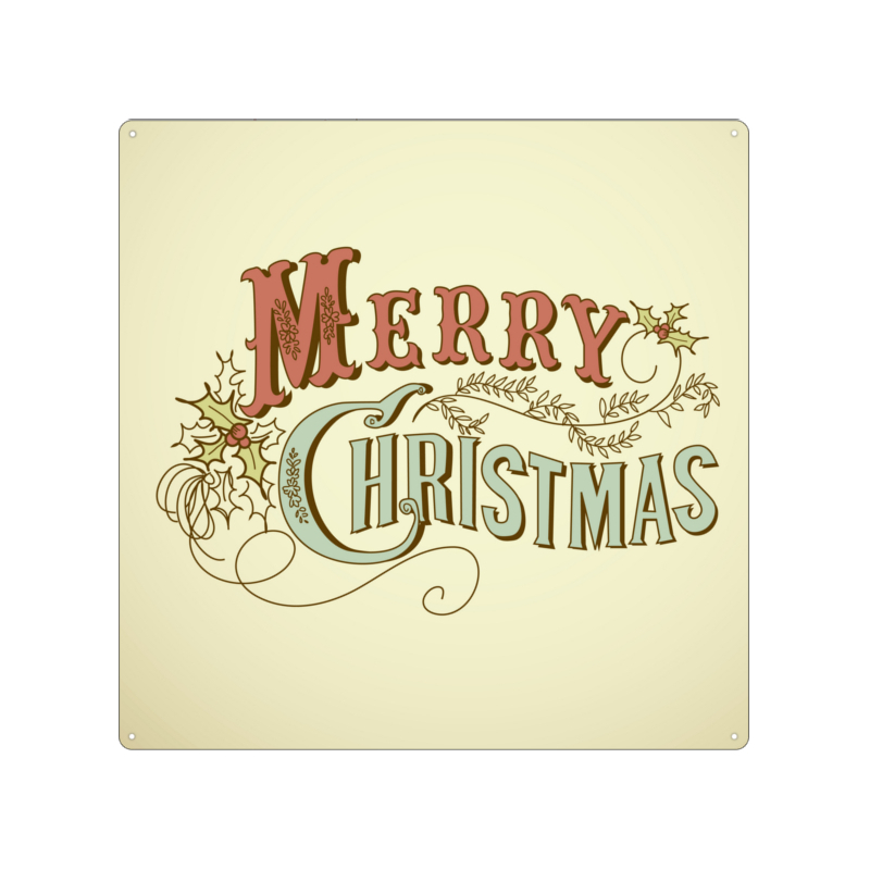 20x20cm METALLSCHILD Blechschild MERRY CHRISTMAS [Weihnachten] Winter Geschenk