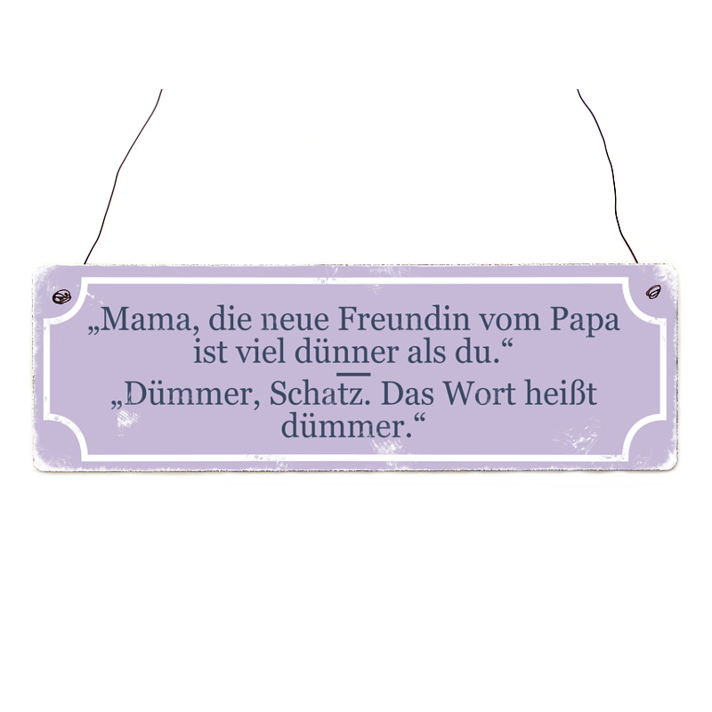 Interluxe Holzdekoschild Mama Die Neue Freundin Vom Papa Shabby Deko 9 99