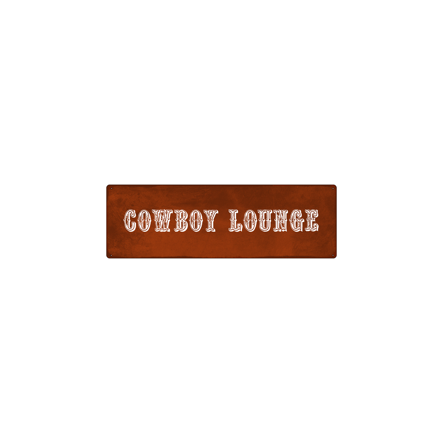 METALLSCHILD Blechschild Türschild COWBOY LOUNGE Retro Vintage Dekoschild