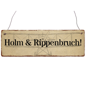 INTERLUXE Holzschild HOLM & RIPPENBRUCH Geschenk...