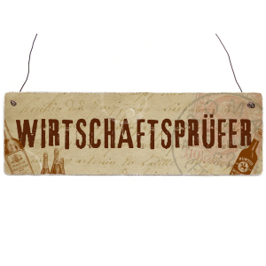 INTERLUXE Holzschild WIRTSCHAFTSPRÜFER Dekoration...