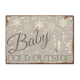 LUXECARDS POSTKARTE aus Holz BABY IT´S COLD OUTSIDE Winter Weihnachten Shabby